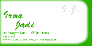 irma jadi business card